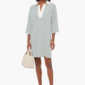 Tuckernuck Green and Cream striped dress